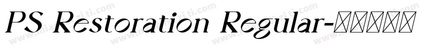 PS Restoration Regular字体转换